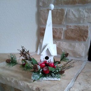 White Wash Church Winter Decor